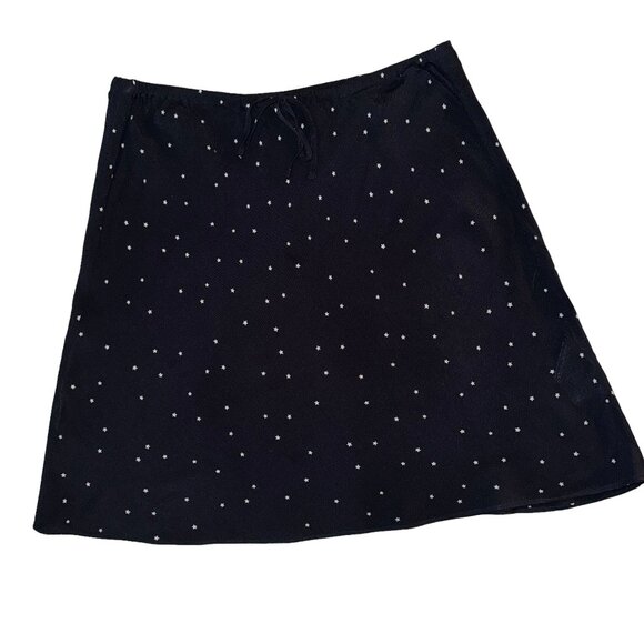 Like new! Madewell Drawstring Mini Slip Skirt in Night Dreams Size 6 - Picture 4 of 11